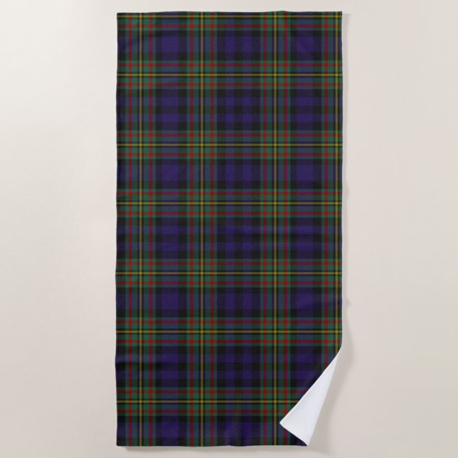 Serviette De Plage MacLellan Tartan Plaid Beach Towel (Devant)