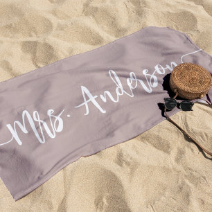 Serviette De Plage Madame Nouvelle Nom Mariée Lune de Miel