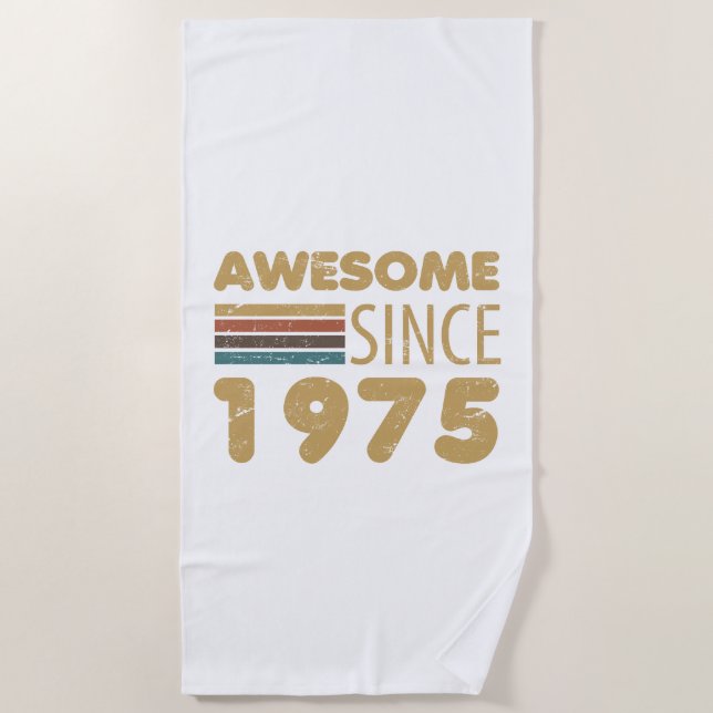 Serviette De Plage Magnifique depuis 1975 50e anniversaire (Devant)