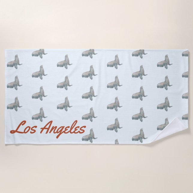 Serviette De Plage Maison de Los Angeles cadeau de réveil (Devant)