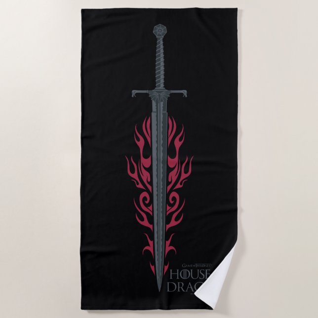 Serviette De Plage MAISON DU DRAGON | King Viserys Épée flamboyante (Devant)