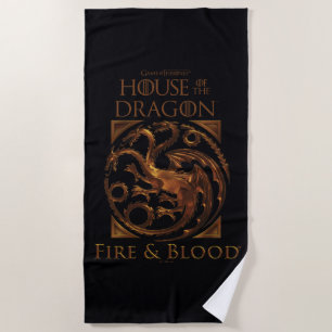 Serviette De Plage MAISON DU DRAGON   Maison Targaryen Sigil