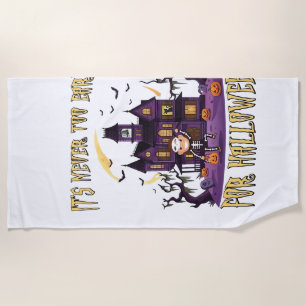 Serviette De Plage Maison Hantée Halloween Cimetière Squelette