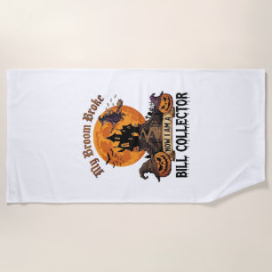 Serviette De Plage Maison Hantée Halloween Collecteur de Factures Bal
