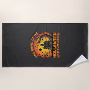 Serviette De Plage Maison Hantée Tous Les Jours Halloween Sorcière Lu