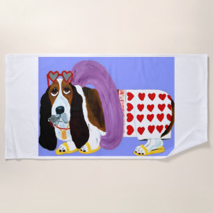 Serviette De Plage Maître-nageur Basset Hound
