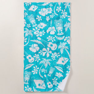 Serviette De Plage Makapuu Beach Batik hawaïen Turquoise