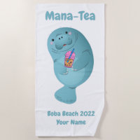 Mana-tea personnalisé Manatee Boba Tea Beach Servi