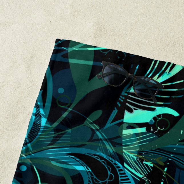 Serviette De Plage Mandala Abstrait 3 (En situation)