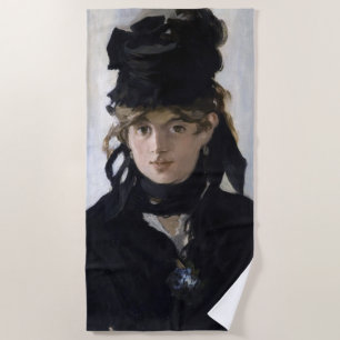 Serviette De Plage Manet - Berthe Morisot with a bouquet of violets