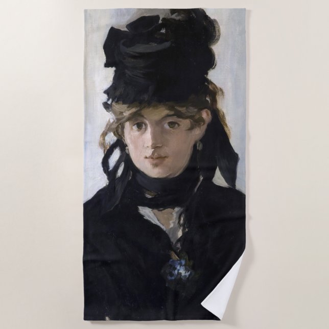 Serviette De Plage Manet - Berthe Morisot with a bouquet of violets (Devant)