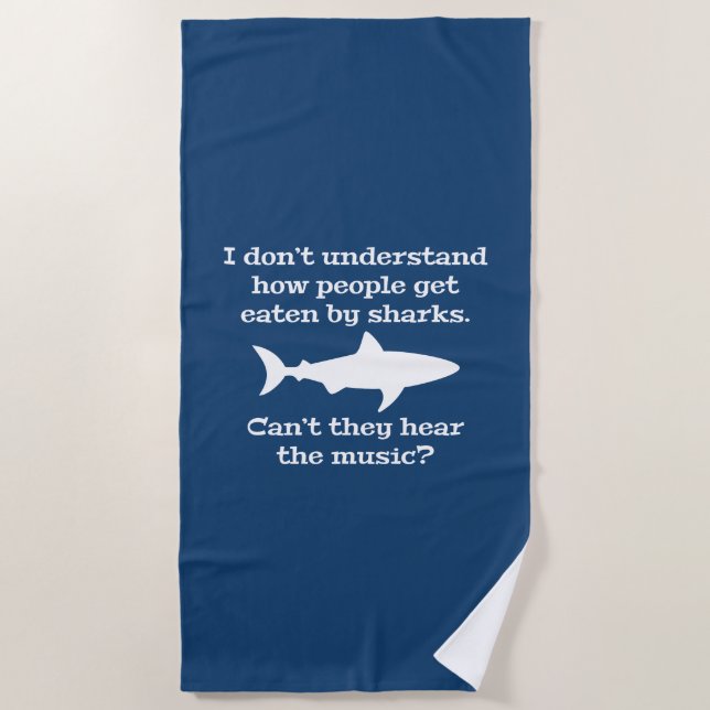 Serviette De Plage Mangé Par Les Requins (Devant)