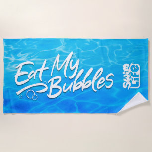 Serviette De Plage "Mangez mes bulles" Cool de natation