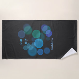 Serviette De Plage Mangez mes bulles drôle design pour les nageurs