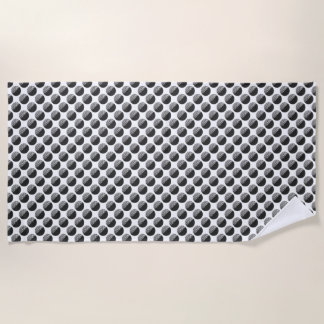 Serviette De Plage Many Moons Black & White Pattern