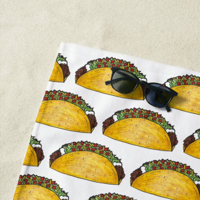 Serviette De Plage Mardi Taco (En situation)
