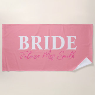 Serviette De Plage Mariage mariée bachelorette Femme Personnalisée