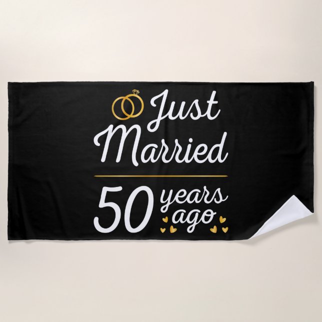 Serviette De Plage Marié Il Y A 50 Ans (Devant)