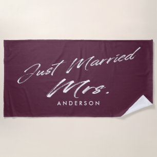Serviette De Plage Marié, Mme.   Bride Beach Towne personnalisée