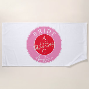 Serviette De Plage Mariée de la fête de bachelorette