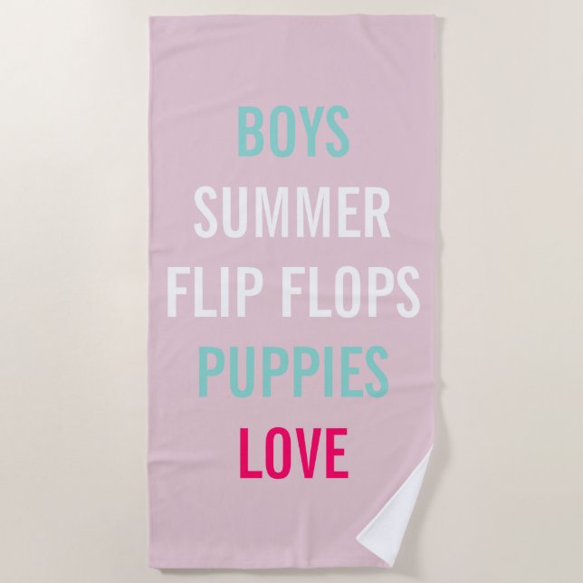 Serviette De Plage Mariée femme de ménage rose été Lovin Sprinkle Par (Devant)