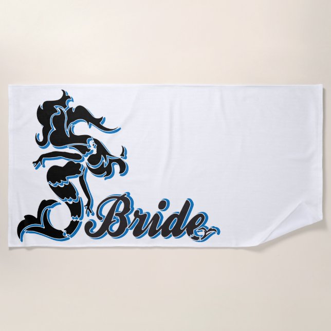 Serviette De Plage Mariée Mermaid Beach Destination Party (Devant)
