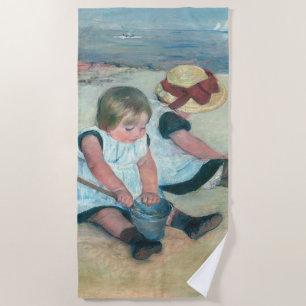 Serviette De Plage Mary Cassatt - Enfants jouant sur la plage