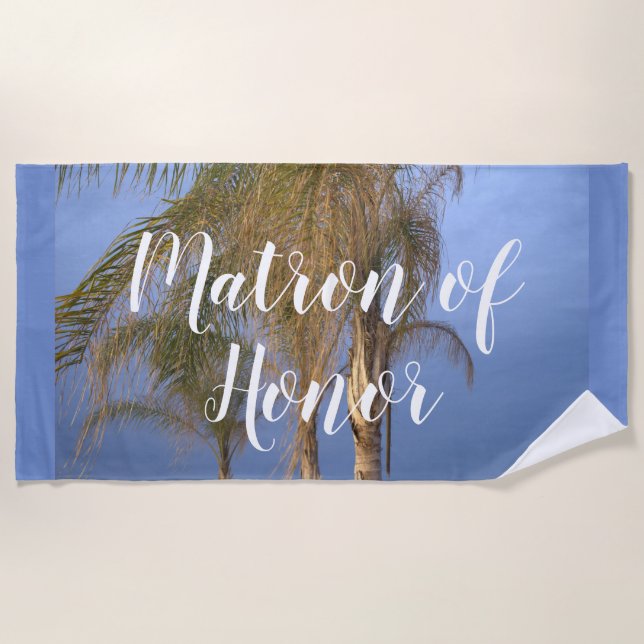 Serviette De Plage Matron of Honor Palm Trees Beach Towne (Devant)