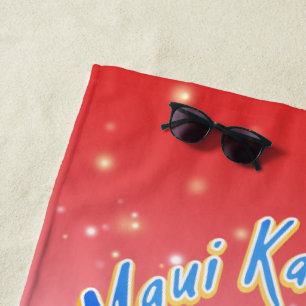 Serviette De Plage Maui Kalikimaka Pun Hawaiian Christmas Pineappy