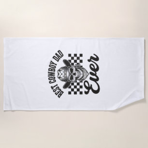 Serviette De Plage Meilleur design de chemise Western crâne de papa c