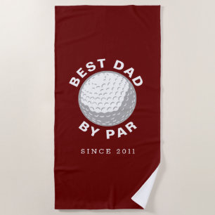 Serviette De Plage Meilleur Papa Par Fête des Pères Année Personnalis
