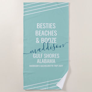 Serviette De Plage Meilleures Amies Vacances Filles Plages Alcool Tex
