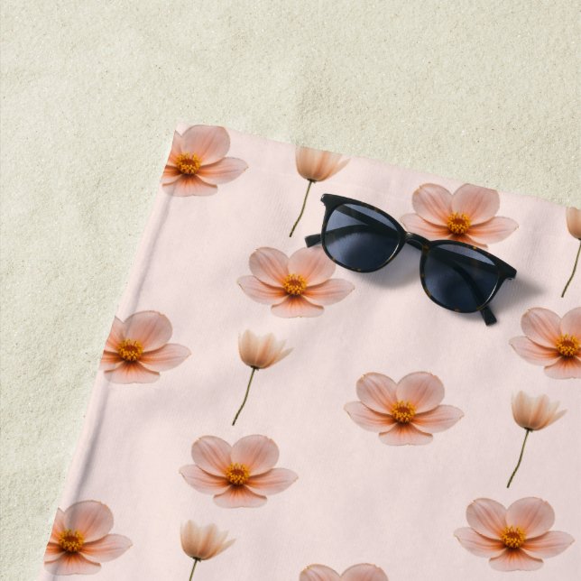 Serviette De Plage Mélodie florale flottante (En situation)