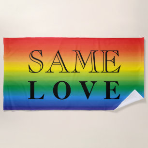 Serviette De Plage Même Amour Ombre Rainbow Pride Summer Party Custom