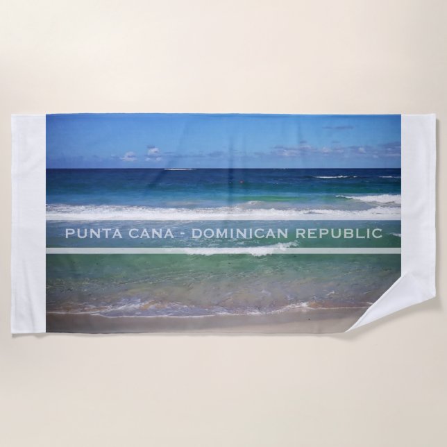 Serviette De Plage Mer de Punta Cana, République Dominicaine (Devant)