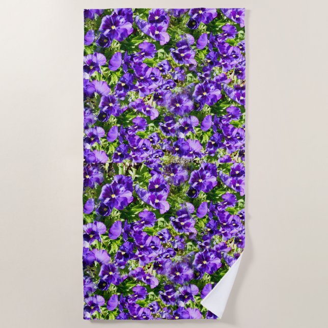 Serviette De Plage Mer de sérénité : Le beau terrain de purple violet (Devant)