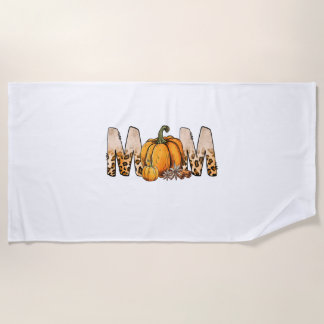 Serviette De Plage Merci à maman Citrouille Leopart