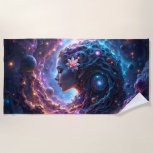 Serviette De Plage Mère de l'Univers – Celle qui rêve les étoiles.