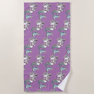 Serviette De Plage Mermaid Unicorn