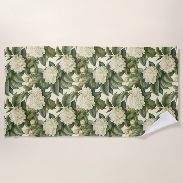 Serviette De Plage Merveilleux motif floral classique (Devant)