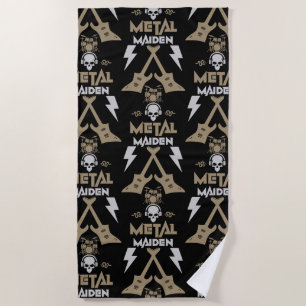 Serviette De Plage Metal Maiden Music