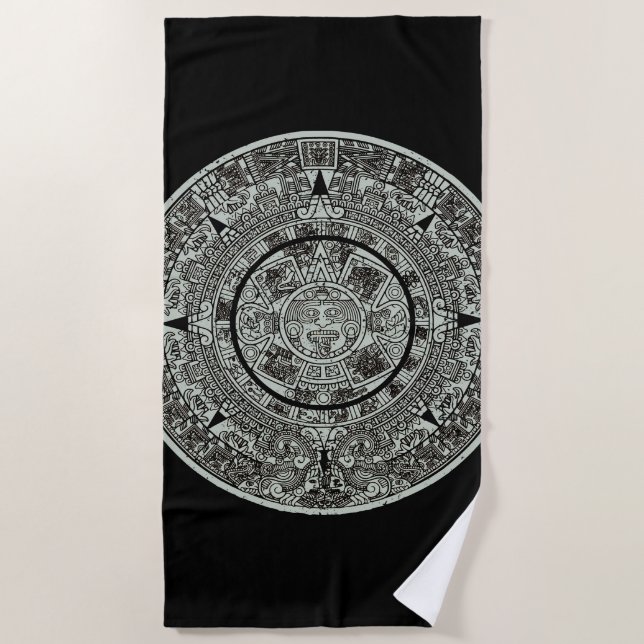 Serviette De Plage Mexicaine Aztec Sun Stone Maya Calendrier 1 (Devant)