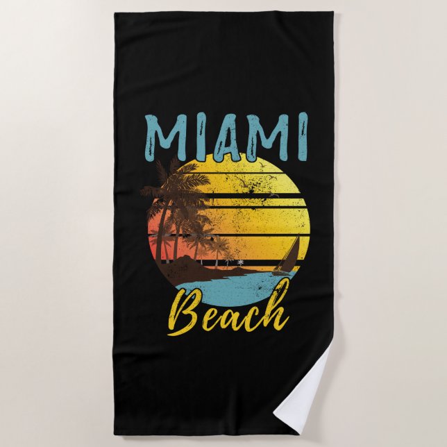 Serviette De Plage Miami Beach Floride (Devant)