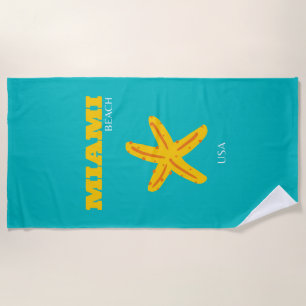 Serviette De Plage Miami, Miami Beach, Preppy Room, Art du voyage, Ré