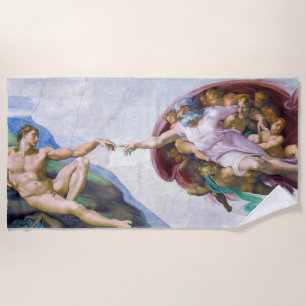 Serviette De Plage Michelangelo - Création d'Adam, Chapelle Sixtine