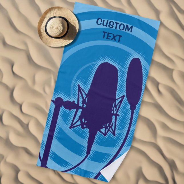 Serviette De Plage Microphone de studio (Créateur téléchargé)