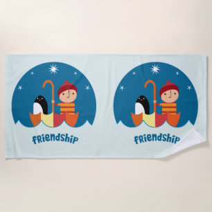 Serviette De Plage Mignonne Pré École K Perdu Et Trouvé Amitié