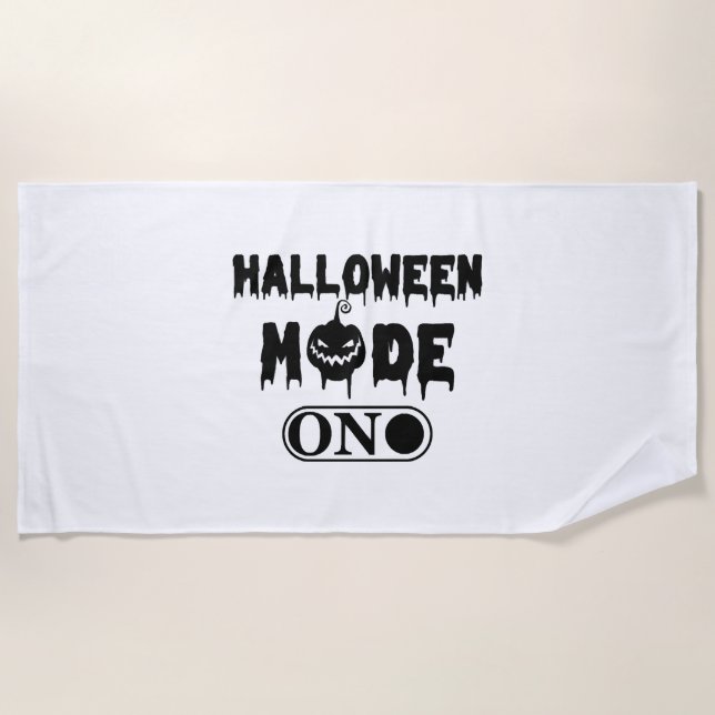 Serviette De Plage Mode Halloween activé - Citrouille d'Halloween de  (Devant)