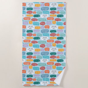 Serviette De Plage Modèle de citation FRIENDS™