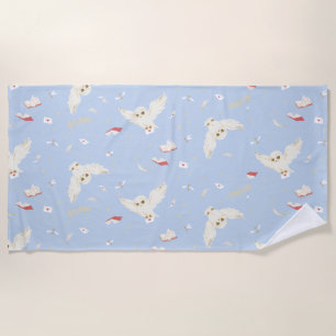 Serviette De Plage Modèle de lettres et de livres du courrier du hibo